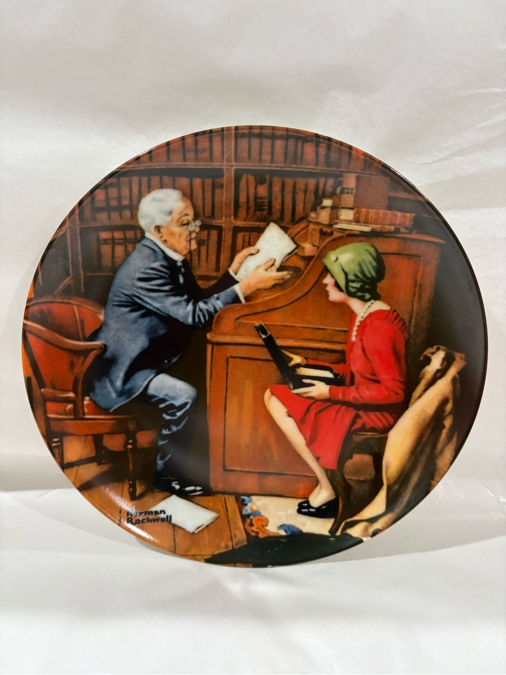 Norman Rockwell Collector Plate - ‘The Professor’